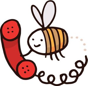 bee on phone 